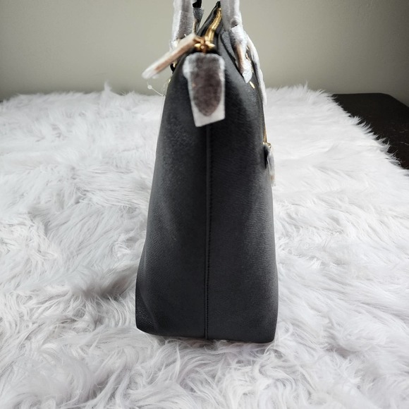 Coach Gallery Tote in Black Crossgrain Leather with Goldtone Hardware - Picture 5 of 7